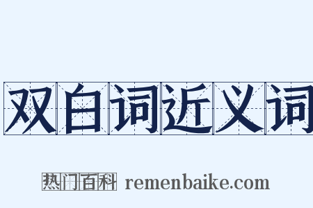 双白词近义词是什么意思的图片